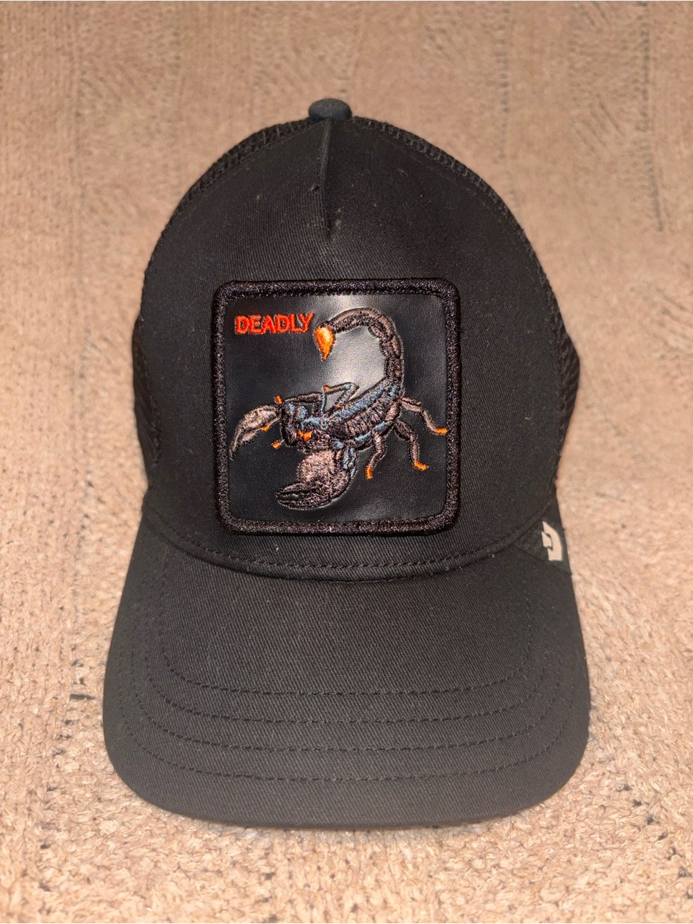 Goorin Bros Deadly Scorpion Trucker Hat Black Snapback